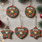 Stewart of Appin Ancient Tartan Crest Christmas Ceramic Ornament